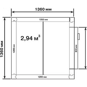 Схема, размеры Холодильная камера КХН-2,94