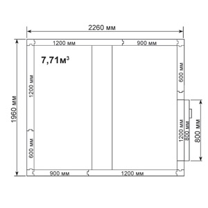 Схема, размеры Холодильная камера КХН-7,71