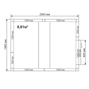 Схема, размеры Холодильная камера КХН-8,81