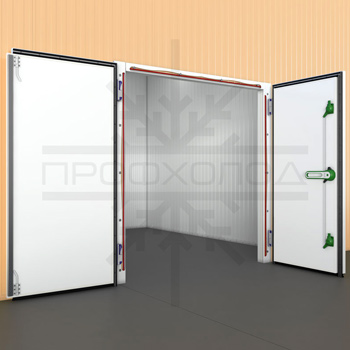 Безпороговая холодильная дверь РДД с обогреваемым ПЭНом внутри рамы