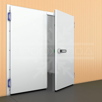 Двустворчатая холодильная дверь RAL 9003